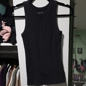 Maurices Black Ribbed Tank Top